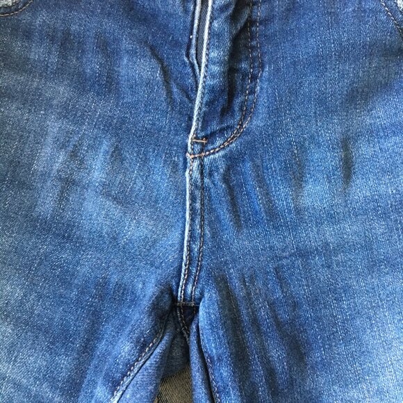 PILCRO Anthropologie Medium Wash Mid-Rise Raw Edge Step Hem Skinny Jeans - Picture 15 of 16